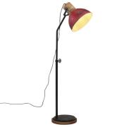 vidaXL Golvlampa 25 W nött röd 30x30x100-150 cm E27