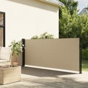 vidaXL Infällbar sidomarkis beige 120x600 cm