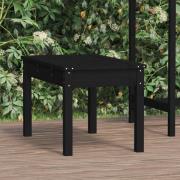 vidaXL Trädgårdsbänk svart 80x44x45 cm massiv furu