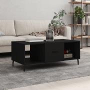 vidaXL Soffbord svart 102x50x40 cm konstruerat trä