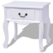 vidaXL Nattduksbord MDF vit