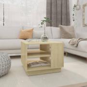 vidaXL Soffbord sonoma-ek 55x55x43 cm konstruerat trä