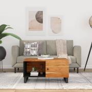 vidaXL Soffbord 80x50x40 cm massivt akaciaträ och konstruerat trä