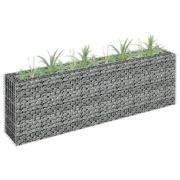 vidaXL Planteringsgabion upphöjd galvaniserat stål 180x30x60 cm