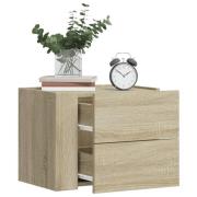 vidaXL Väggmonterade sängbord 2 st sonoma-ek 45x30x35 cm