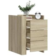 vidaXL Sängbord sonoma-ek 45x50x65 cm konstruerat trä