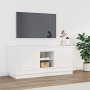 vidaXL TV-skåp vit högglans 102x35x45 cm konstruerat trä