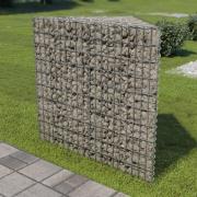 vidaXL Planteringsgabion upphöjd galvaniserat stål 75x75x100 cm