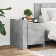 vidaXL Sängbord betonggrå 45x50x50 cm konstruerat trä