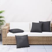 vidaXL Soffkuddar 4 st svart 50x50 cm tyg