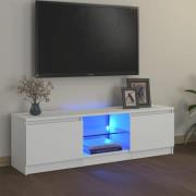 vidaXL TV-bänk med LED-belysning vit 120x30x35,5 cm