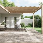 vidaXL Markis vertikal taupe 180x360 cm oxfordtyg