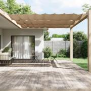 vidaXL Markis vertikal taupe 140x600 cm oxfordtyg