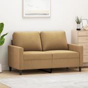 vidaXL 2-sitssoffa brun 120 cm sammet