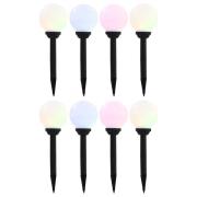 vidaXL Solcellslampor med LED 8 st sfäriska 15 cm RGB