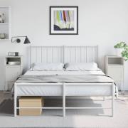 vidaXL Sängbord 2 st vit 36x39x78 cm stål