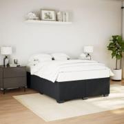 vidaXL Sängram utan madrass svart 140x190 cm sammet