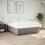 vidaXL Sängram utan madrass taupe 200x200 cm tyg