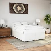 vidaXL Sängram vit 140x190 cm konstläder