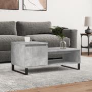 vidaXL Soffbord betonggrå 100x50x45 cm konstruerat trä