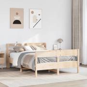 vidaXL Sängram utan madrass 135x190 cm massiv furu