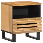 vidaXL Sängbord 40x34x46 cm massivt grovt mangoträ