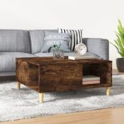 vidaXL Soffbord rökfärgad ek 80x80x36,5 cm konstruerat trä