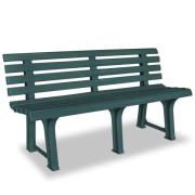 vidaXL Trädgårdsbänk 145,5 cm plast grön