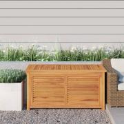 vidaXL Trädgårdslåda med påse 114x50x58 cm massiv teak