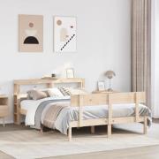 vidaXL Sängram utan madrass 150x200 cm massiv furu