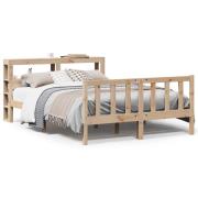 vidaXL Sängram utan madrass 150x200 cm massiv furu