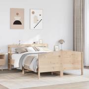 vidaXL Sängram utan madrass 150x200 cm massiv furu