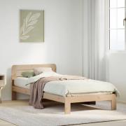 vidaXL Sängram utan madrass 75x190 cm massiv furu