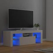 vidaXL TV-bänk med LED-belysning vit 120x35x40 cm