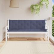 vidaXL Bänkdynor för trädgården 2st marinblå 180x50x7cm oxfordtyg