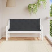 vidaXL Bänkdynor för trädgården 2st svart 150x50x7cm oxfordtyg