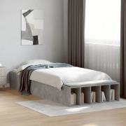 vidaXL Sängram betonggrå 75x190 cm konstruerad trä