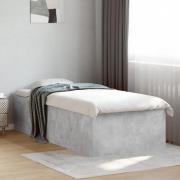 vidaXL Sängram betonggrå 75x190 cm konstruerad trä