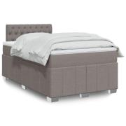 vidaXL Ramsäng med madrass taupe 120x200 cm tyg