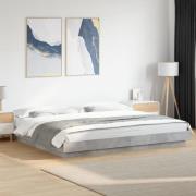 vidaXL Sängram betonggrå 200x200 cm konstruerat trä
