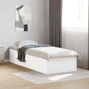 vidaXL Sängram vit 90x200 cm konstruerat trä