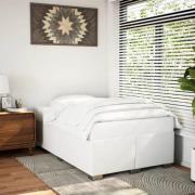 vidaXL sängram utan madrass vit 120x190 cm konstläder
