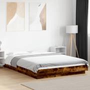 vidaXL Sängram rökfärgad ek 140x190 cm konstruerat trä
