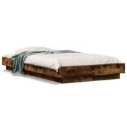 vidaXL Sängram rökfärgad ek 75x190 cm konstruerad trä