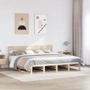 vidaXL Sängram utan madrass 180x200 cm massiv furu