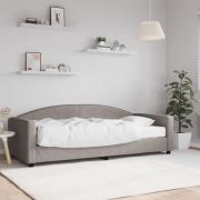 vidaXL Dagbädd med madrass taupe 90x200 cm tyg