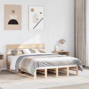 vidaXL Sängram utan madrass 140x200 cm massiv furu