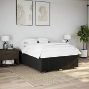 vidaXL Sängram utan madrass svart 140x190 cm tyg