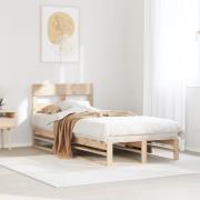vidaXL Sängram utan madrass 100x200 cm massiv furu