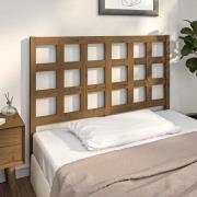 vidaXL Sänggavel honungsbrun 125,5x4x100 cm massiv furu